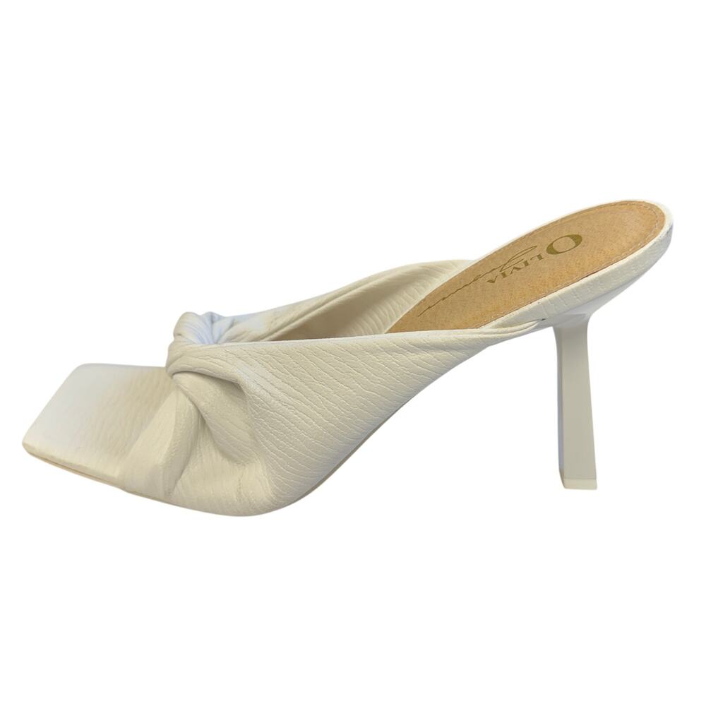 Olivia Ferguson white mule heels women’s‎ size 10 new with one tag on bottom - Picture 5 of 11